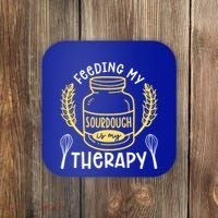 Bread Baking Feeding My Sourdough Is My Therapy Bread Baker Cool Gift Coaster thumb 0