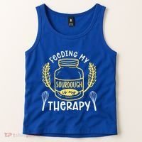 Bread Baking Feeding My Sourdough Is My Therapy Bread Baker Cool Gift Tank Top thumb 2