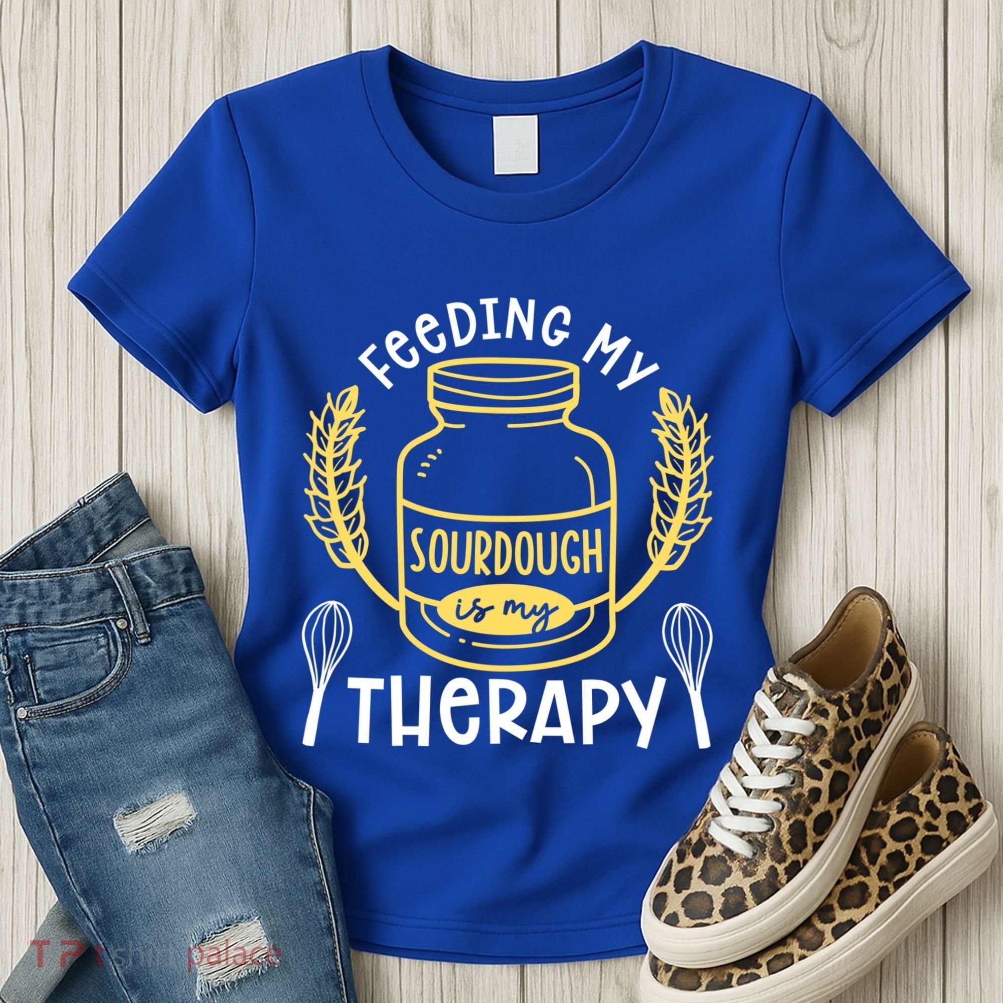 Bread Baking Feeding My Sourdough Is My Therapy Bread Baker Cool Gift Women's T-Shirt