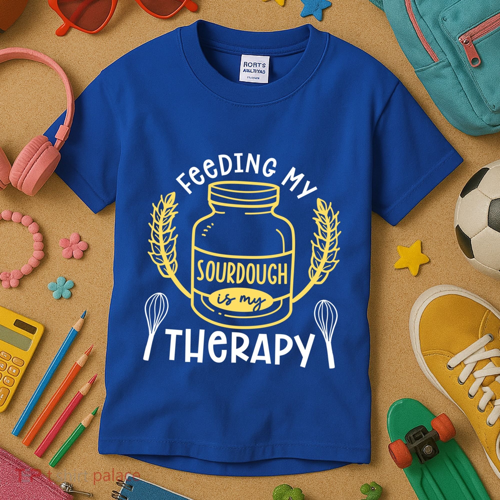 Bread Baking Feeding My Sourdough Is My Therapy Bread Baker Cool Gift Kids T-Shirt