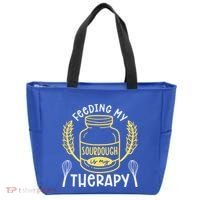 Bread Baking Feeding My Sourdough Is My Therapy Bread Baker Cool Gift Tote Bag thumb 0