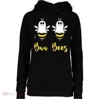 Boo Beez Funny Bee  Halloween Costume Bees Womens Funnel Neck Pullover Hood thumb 0