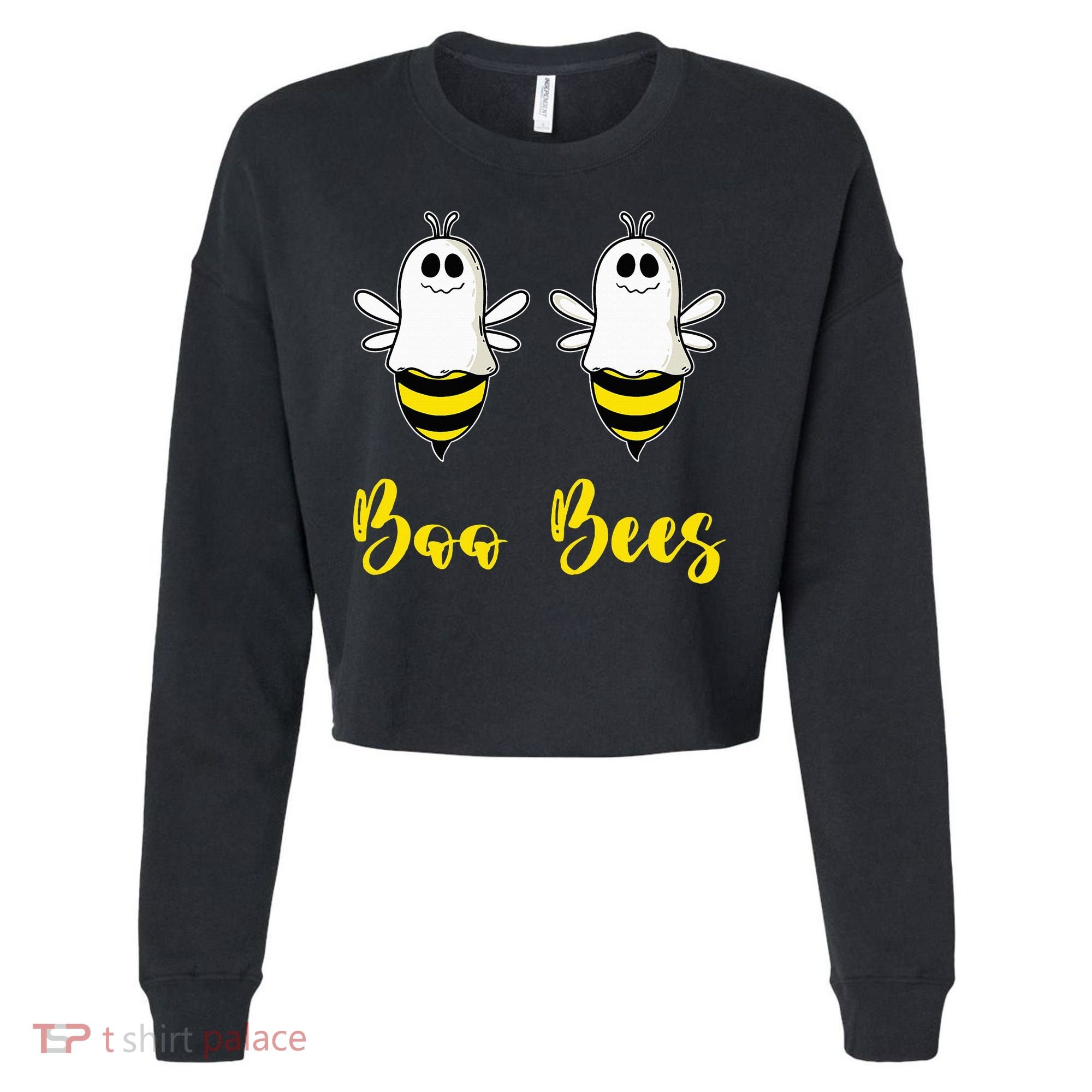 Boo Beez Funny Bee  Halloween Costume Bees Cropped Pullover Crew