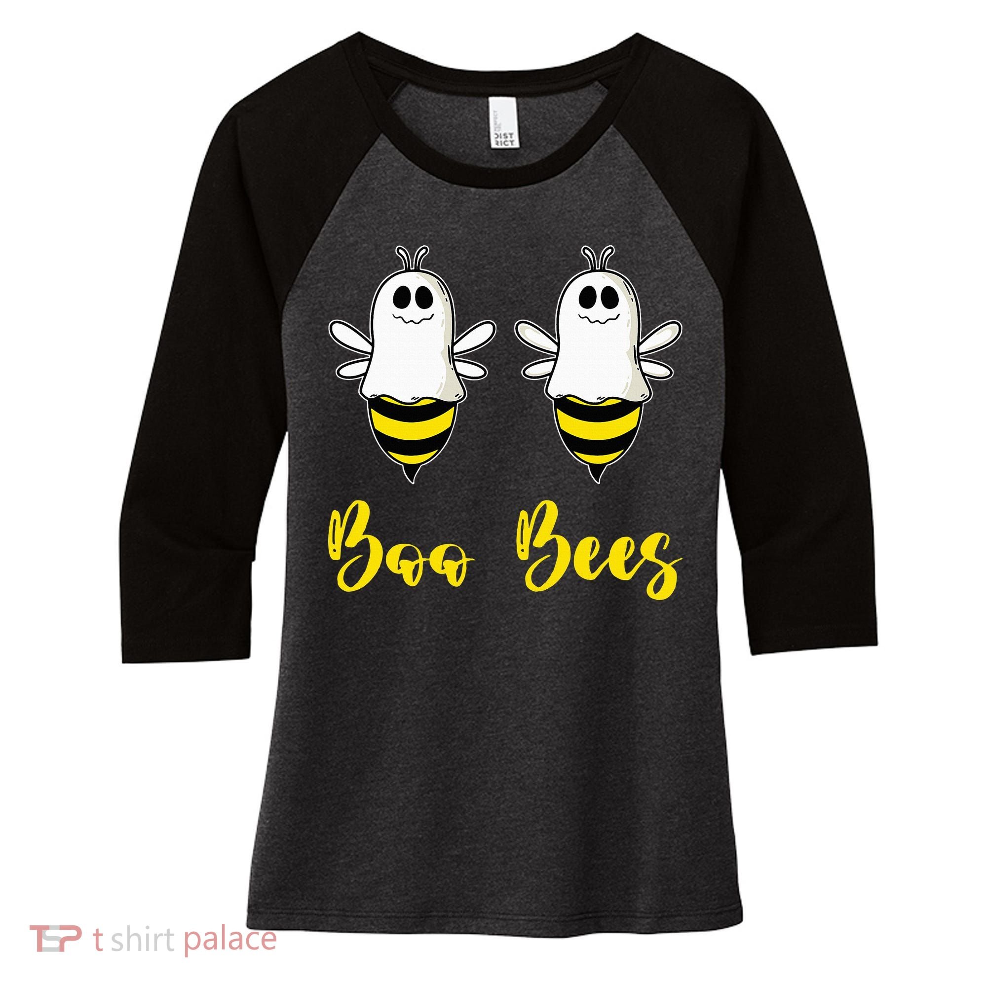 Boo Beez Funny Bee  Halloween Costume Bees Women's Tri-Blend 3/4-Sleeve Raglan Shirt