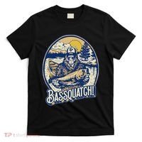 Bassquatch! Bass Fisherman Sasquatch Funny Bigfoot Fishing T-Shirt thumb 0