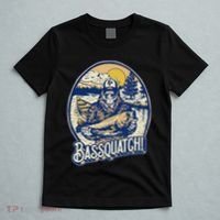 Bassquatch! Bass Fisherman Sasquatch Funny Bigfoot Fishing T-Shirt thumb 5