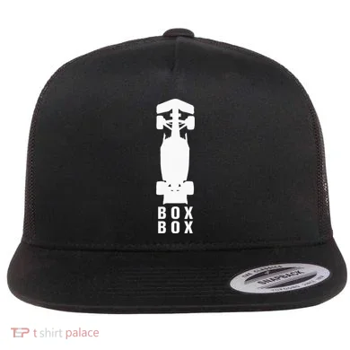 Box Box Formula Flat Bill Trucker Hat