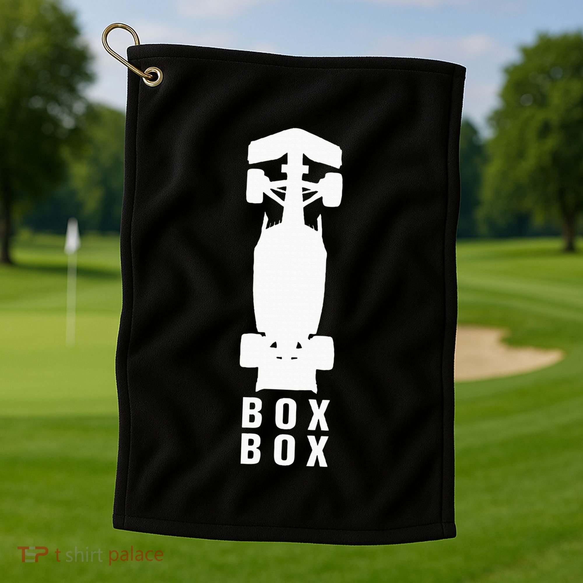 Box Box Formula Golf Towel