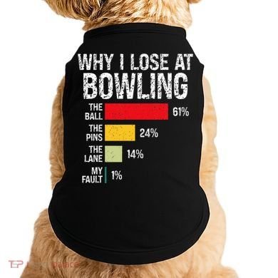 Bowling Bowler Funny Bowling Player Lover Team Pun Doggie Tank