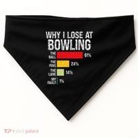Bowling Bowler Funny Bowling Player Lover Team Pun USA-Made Doggie Bandana thumb 0