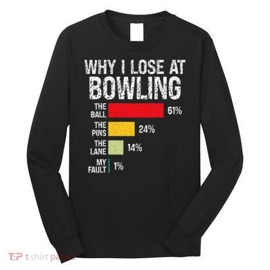 Bowling Bowler Funny Bowling Player Lover Team Pun Long Sleeve Shirt