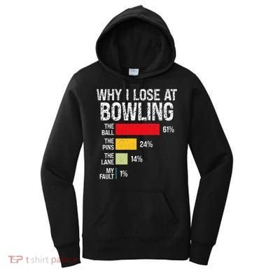 Bowling Bowler Funny Bowling Player Lover Team Pun Women's Hoodie