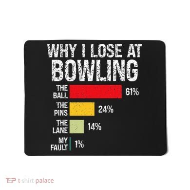 Bowling Bowler Funny Bowling Player Lover Team Pun Mousepad