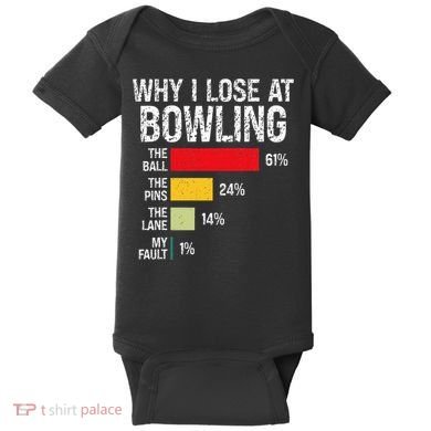 Bowling Bowler Funny Bowling Player Lover Team Pun Baby Bodysuit
