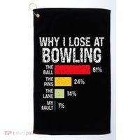 Bowling Bowler Funny Bowling Player Lover Team Pun Golf Towel thumb 0