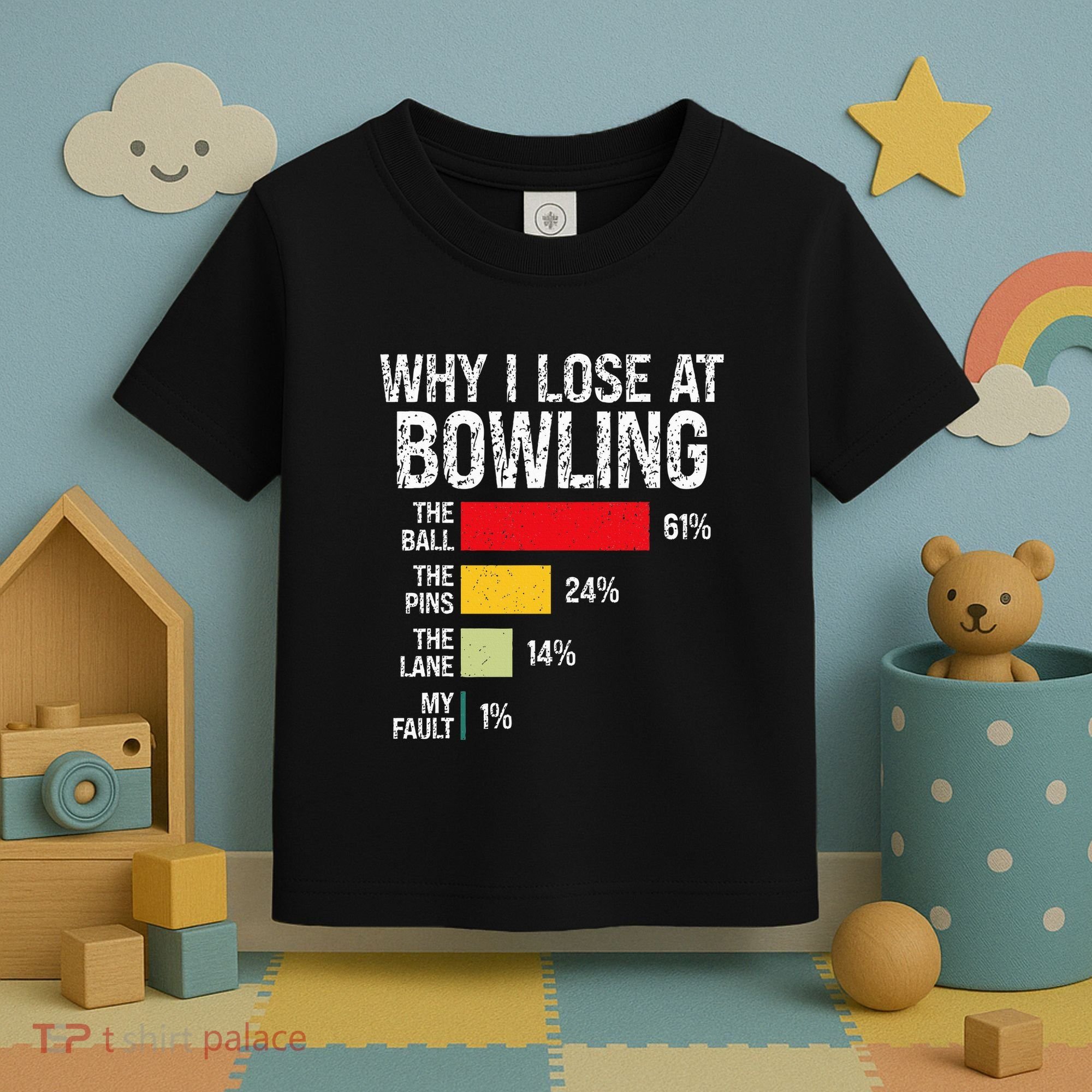 Bowling Bowler Funny Bowling Player Lover Team Pun Toddler T-Shirt