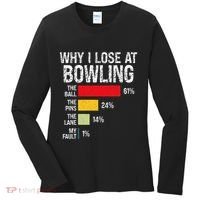 Bowling Bowler Funny Bowling Player Lover Team Pun Women's Long Sleeve Shirt thumb 0