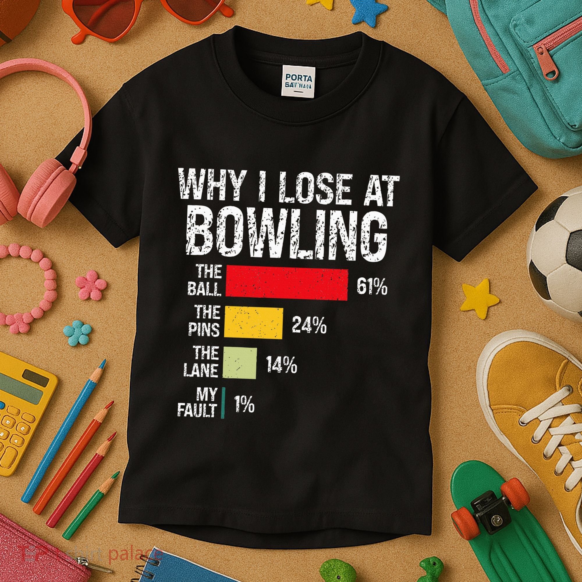 Bowling Bowler Funny Bowling Player Lover Team Pun Kids T-Shirt