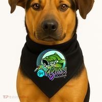 Big Bass Fishing Adventure USA-Made Doggie Bandana thumb 1