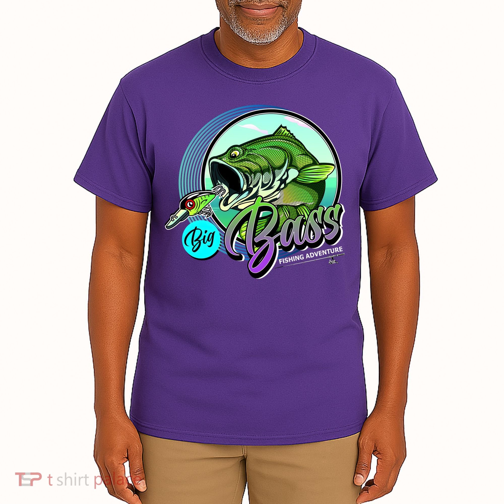 Big Bass Fishing Adventure Tall T-Shirt