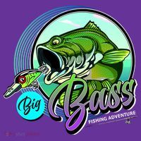 Big Bass Fishing Adventure Tall T-Shirt thumb 4