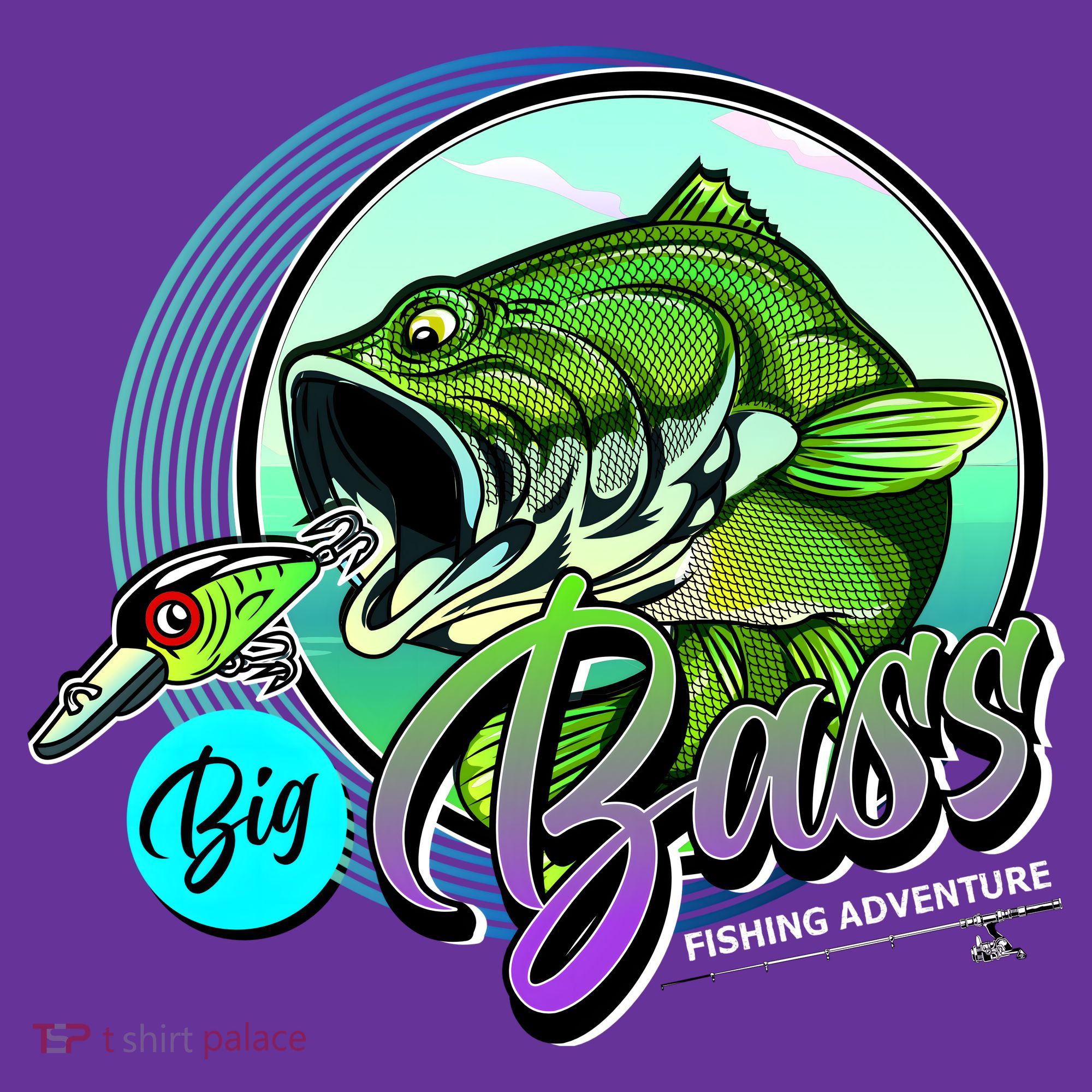 Big Bass Fishing Adventure Tall T-Shirt