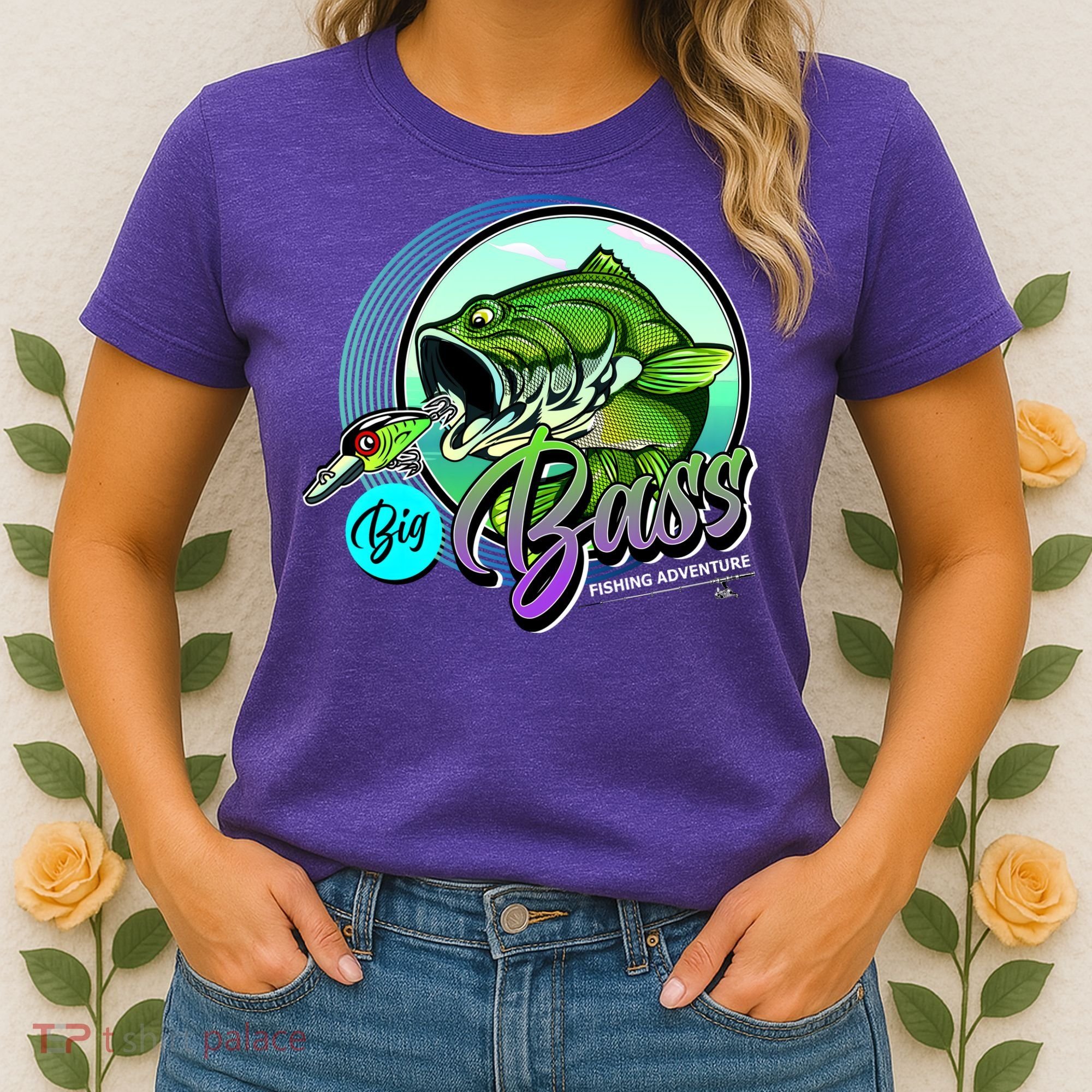 Big Bass Fishing Adventure Women's T-Shirt