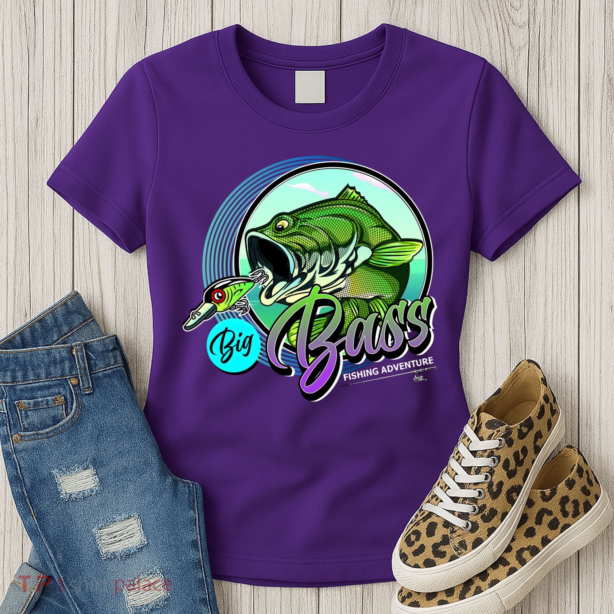 Big Bass Fishing Adventure Women's T-Shirt