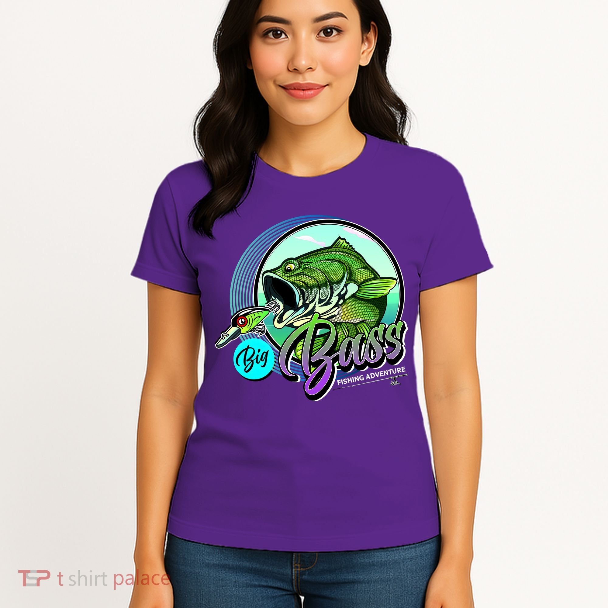 Big Bass Fishing Adventure Women's T-Shirt