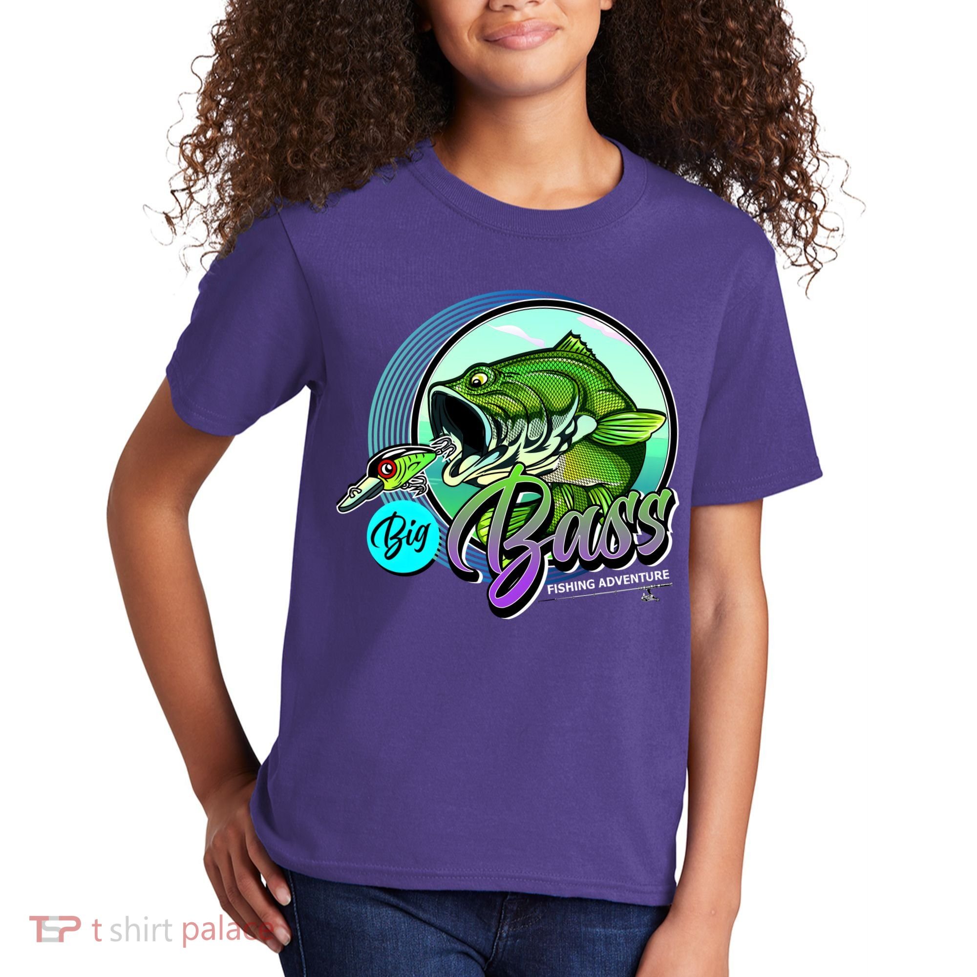 Big Bass Fishing Adventure Kids T-Shirt