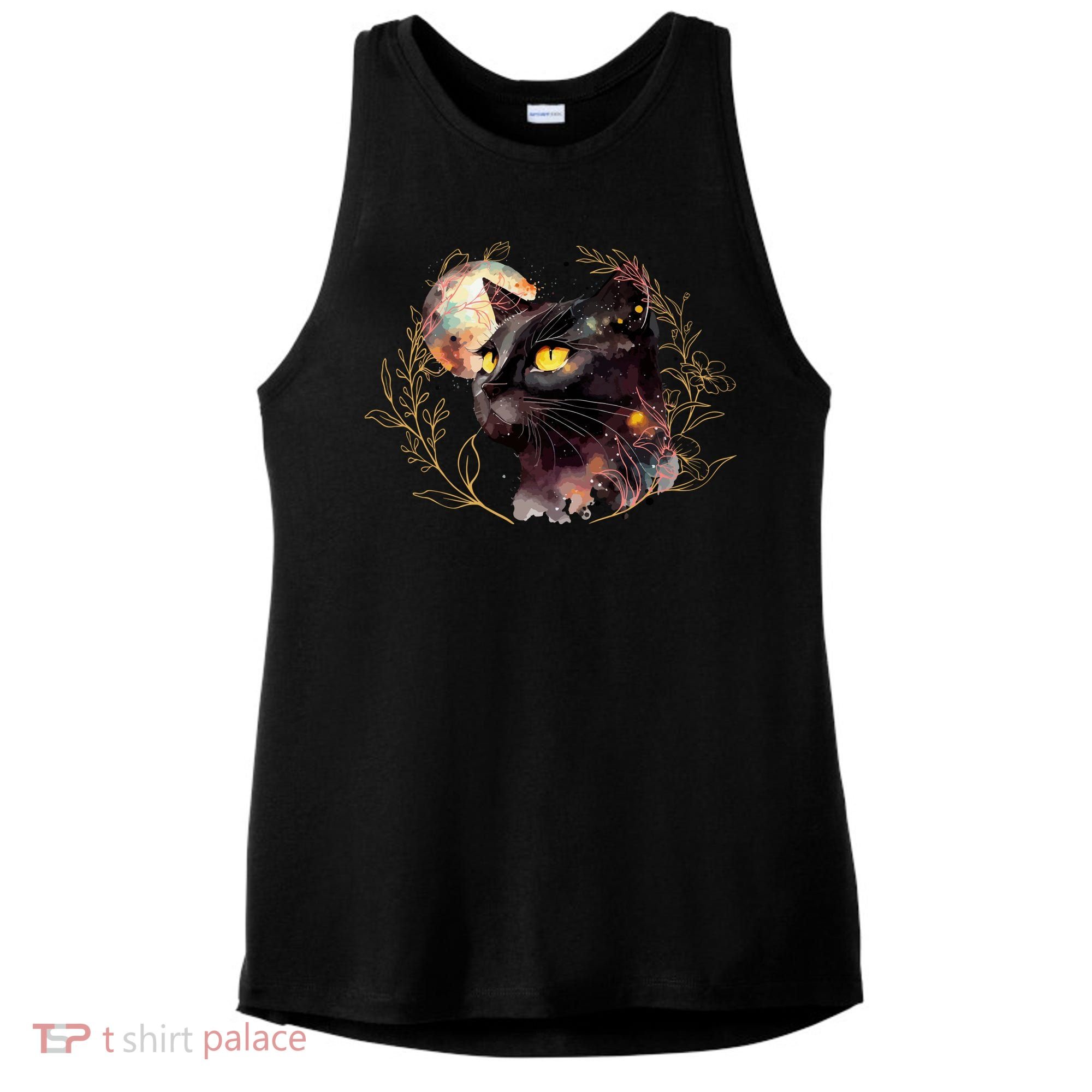 Beautiful Boho Floral Cat Ladies PosiCharge Tri-Blend Wicking Tank
