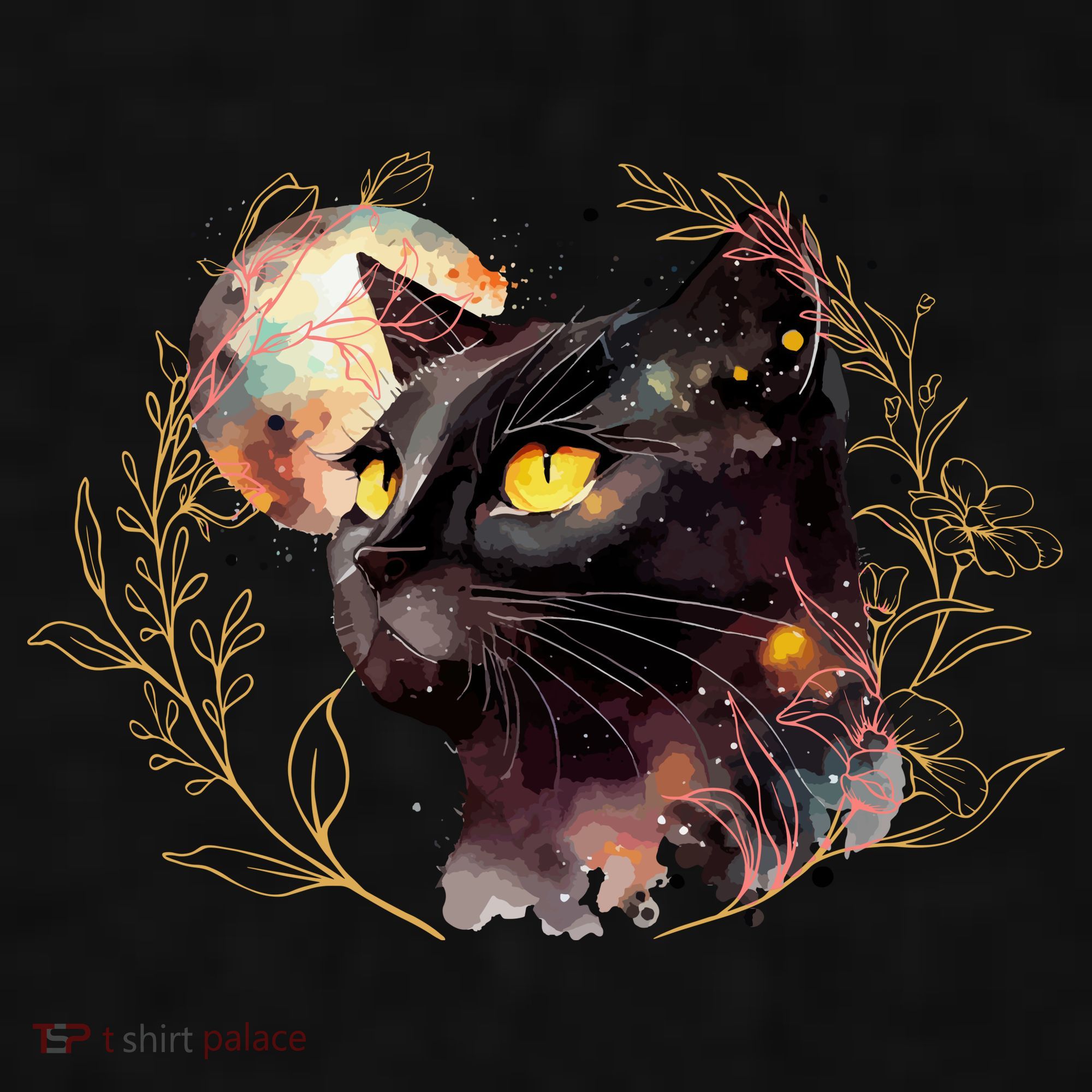 Beautiful Boho Floral Cat Ladies PosiCharge Tri-Blend Wicking Tank