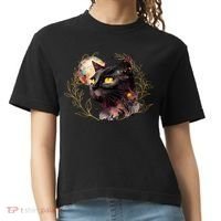 Beautiful Boho Floral Cat Comfort Colors Boxy T-Shirt thumb 0