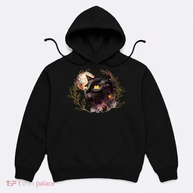Beautiful Boho Floral Cat Hoodie