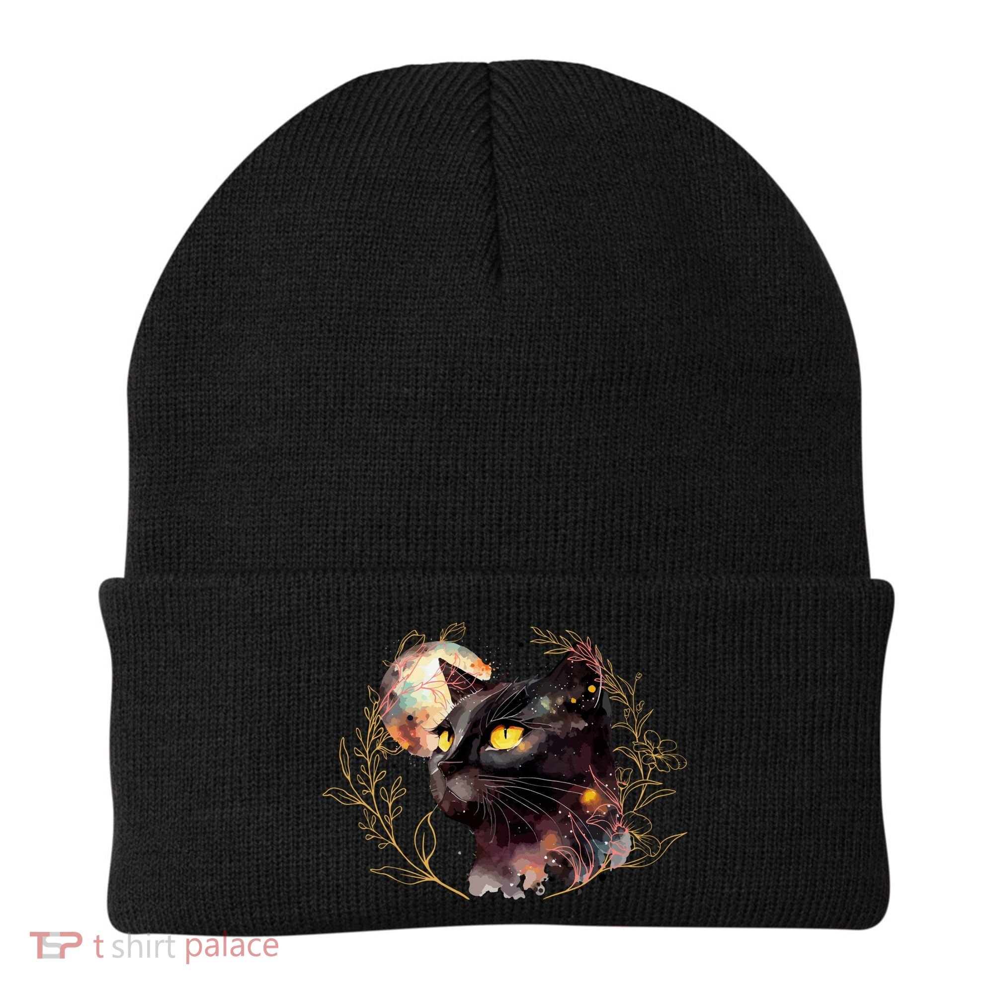 Beautiful Boho Floral Cat Beanie