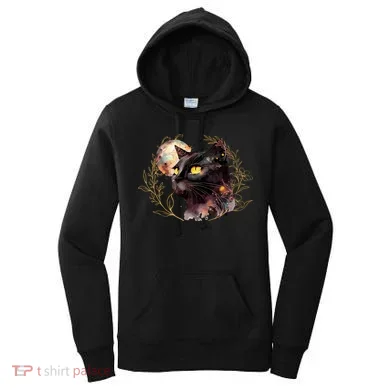 Beautiful Boho Floral Cat Women's Hoodie