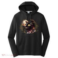 Beautiful Boho Floral Cat Performance Fleece Hoodie thumb 0