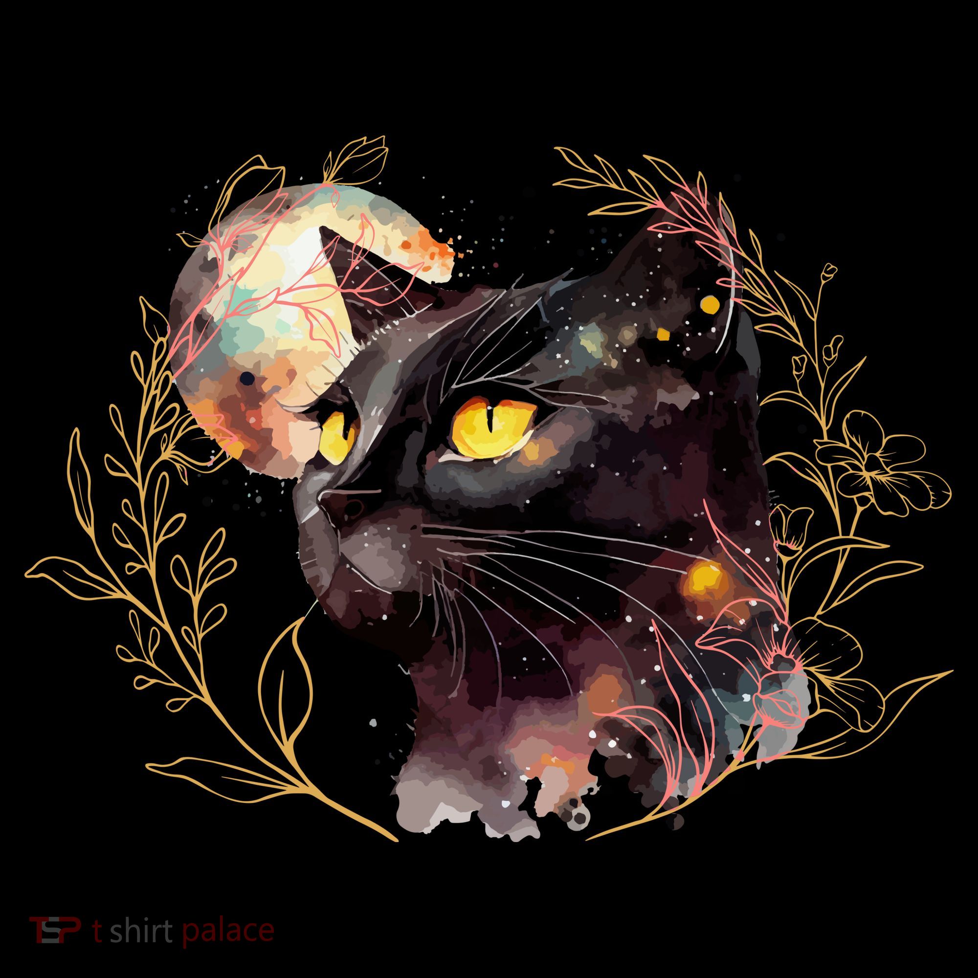 Beautiful Boho Floral Cat Toddler Hoodie