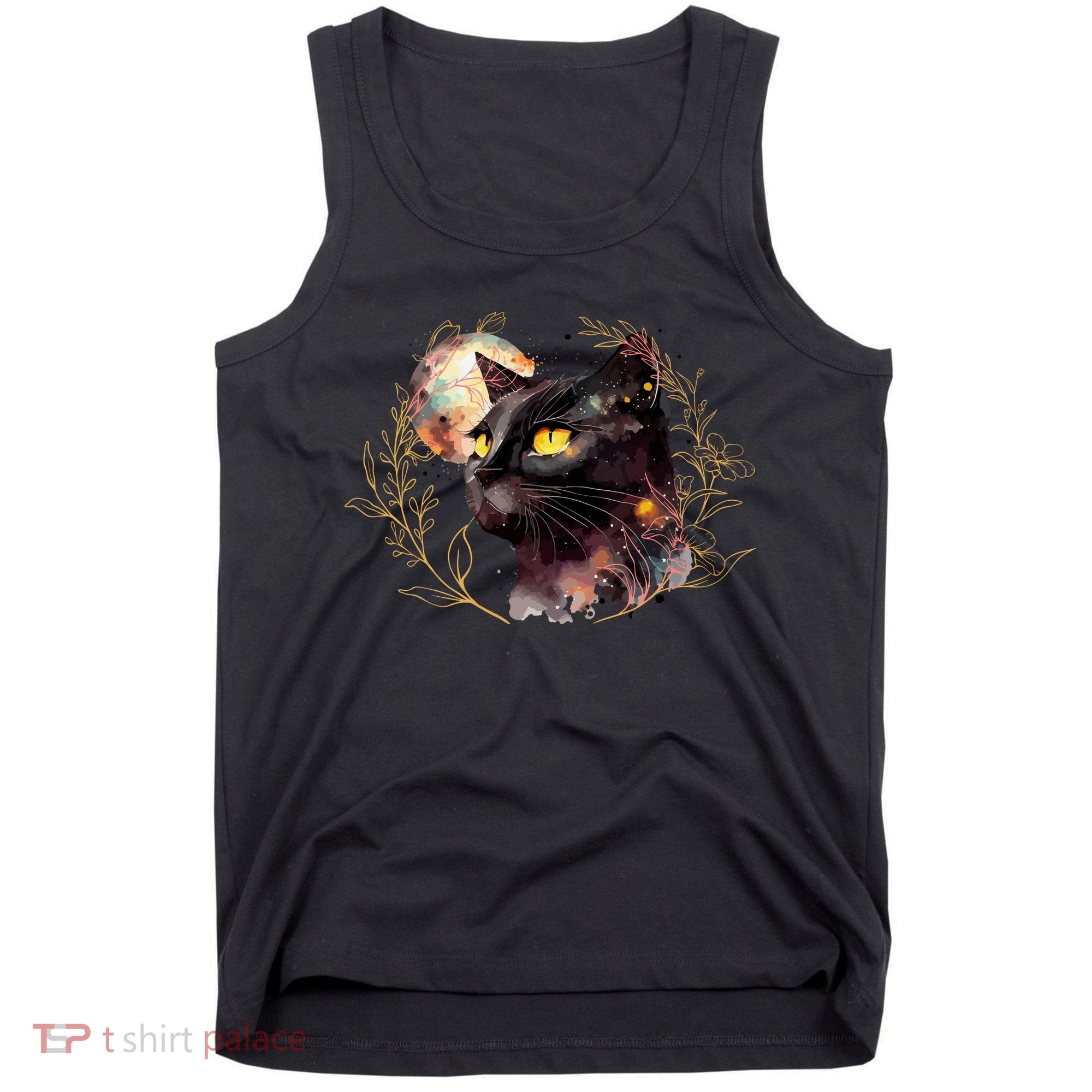 Beautiful Boho Floral Cat Tank Top