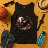 Beautiful Boho Floral Cat Tank Top thumb 4