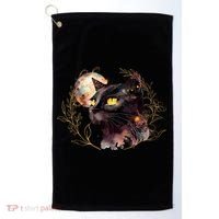 Beautiful Boho Floral Cat Golf Towel thumb 0
