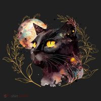Beautiful Boho Floral Cat Golf Towel thumb 3