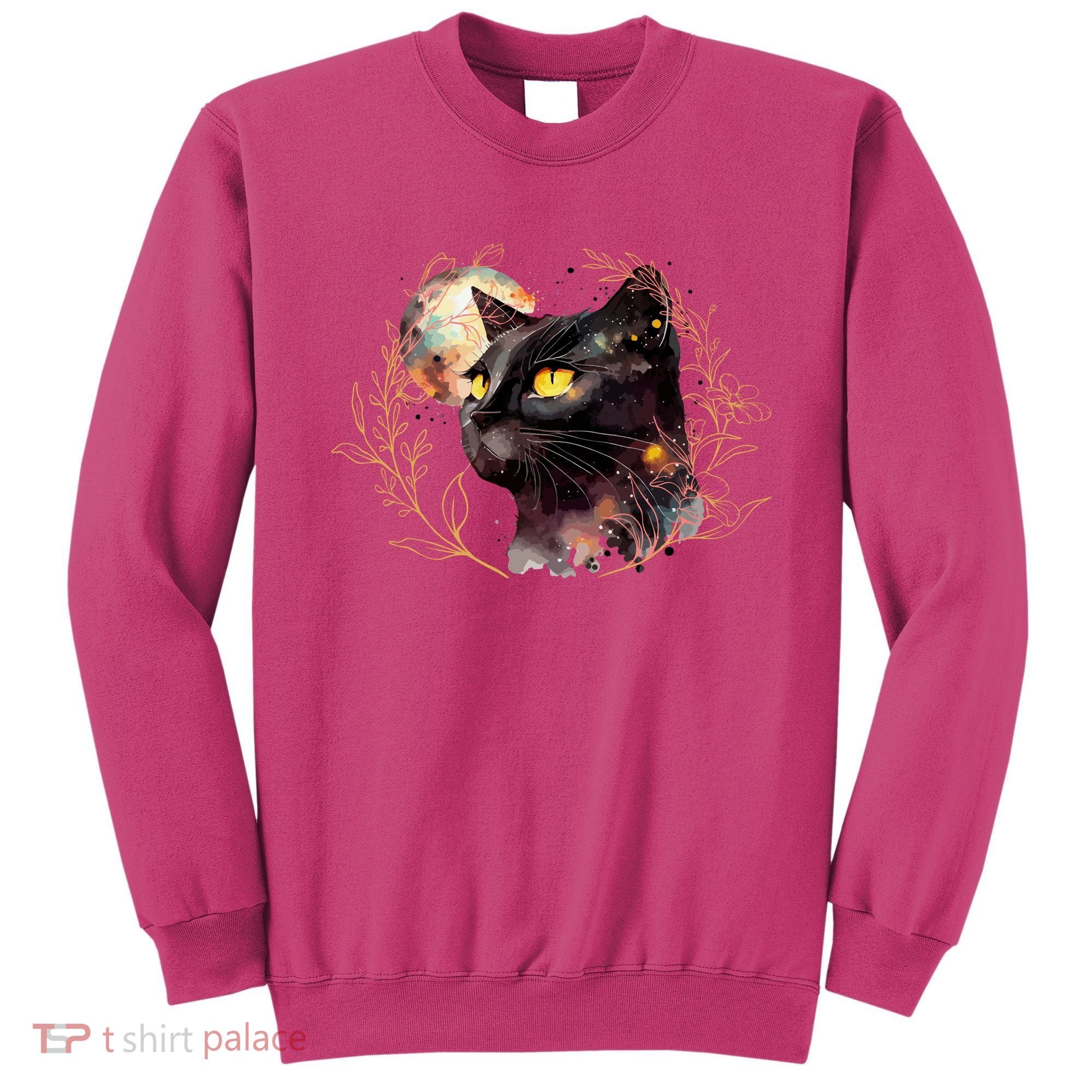 Beautiful Boho Floral Cat Sweatshirt