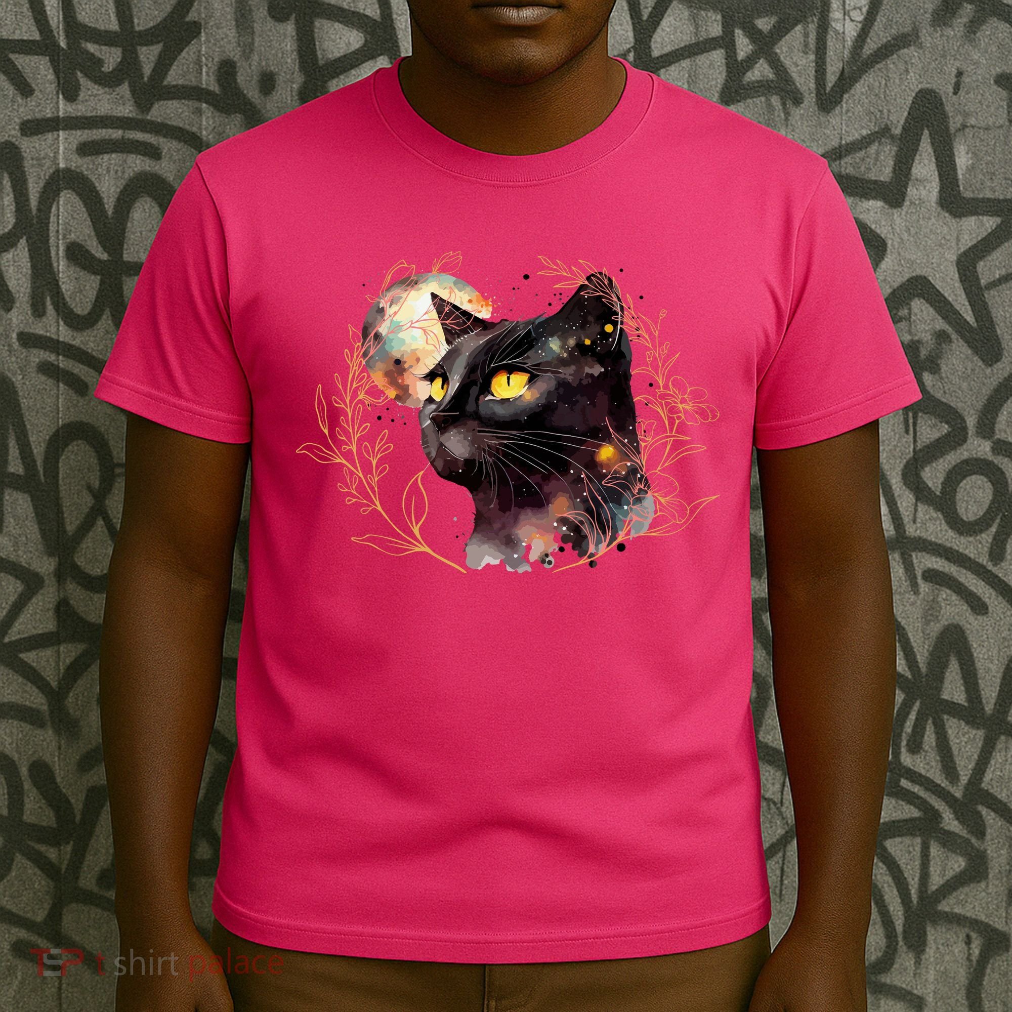 Beautiful Boho Floral Cat T-Shirt