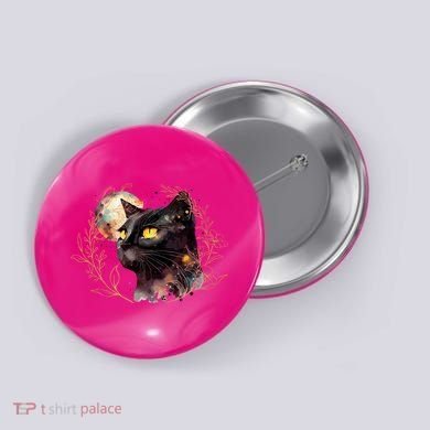 Beautiful Boho Floral Cat Button