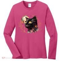 Beautiful Boho Floral Cat Women's Long Sleeve Shirt thumb 0