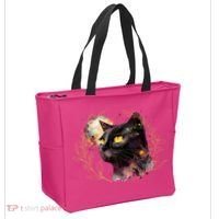 Beautiful Boho Floral Cat Tote Bag thumb 2