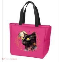 Beautiful Boho Floral Cat Tote Bag thumb 3