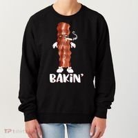 Bakin Bacon Funny 420 Marijuana Smoke Weed Pot Women's Sweatshirt thumb 0