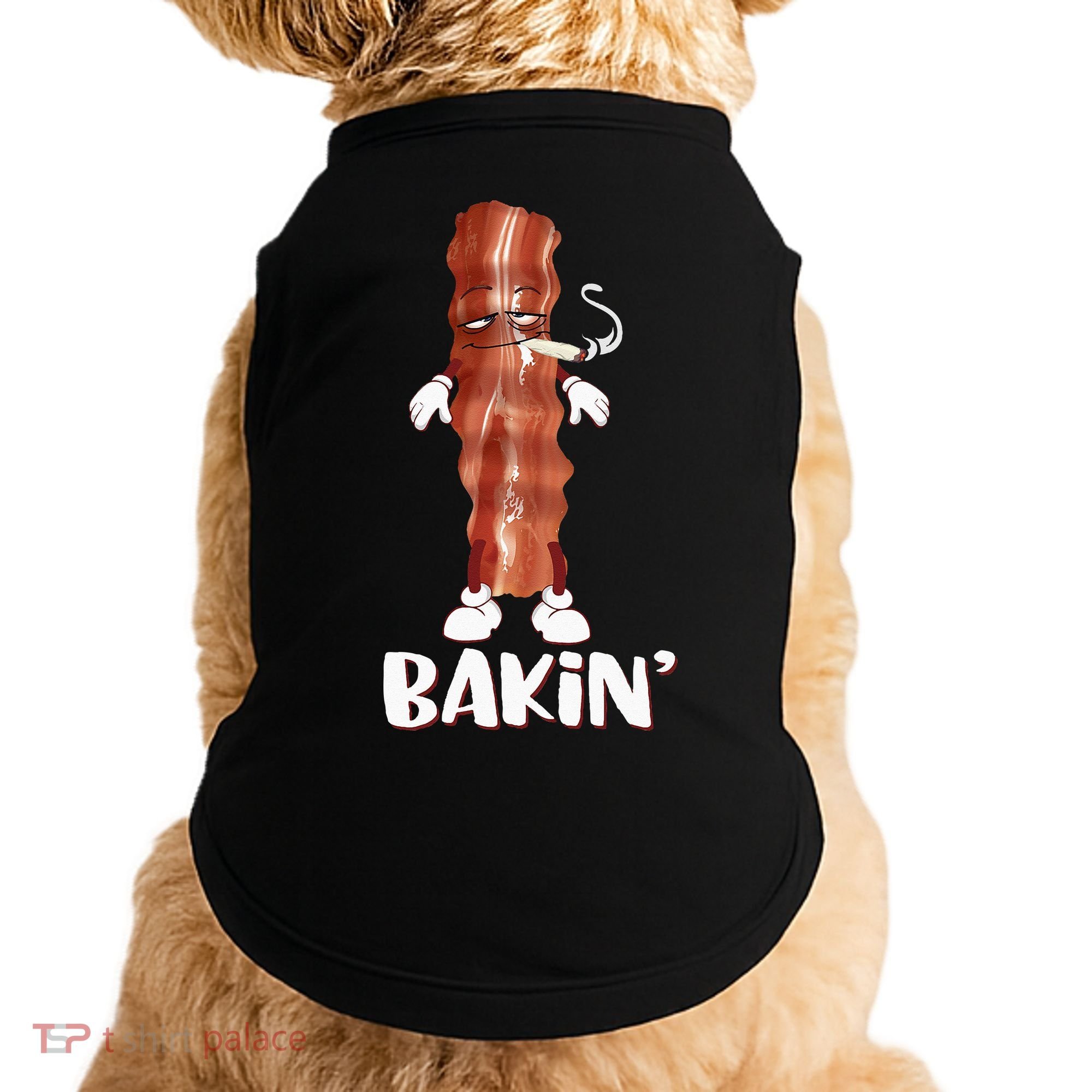 Bakin Bacon Funny 420 Marijuana Smoke Weed Pot Doggie Tank